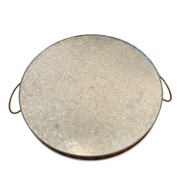 Mackenzie Child's Holiday Cardinal Round Metal Serving Trays, Set of 2 New - Picture 15 of 16